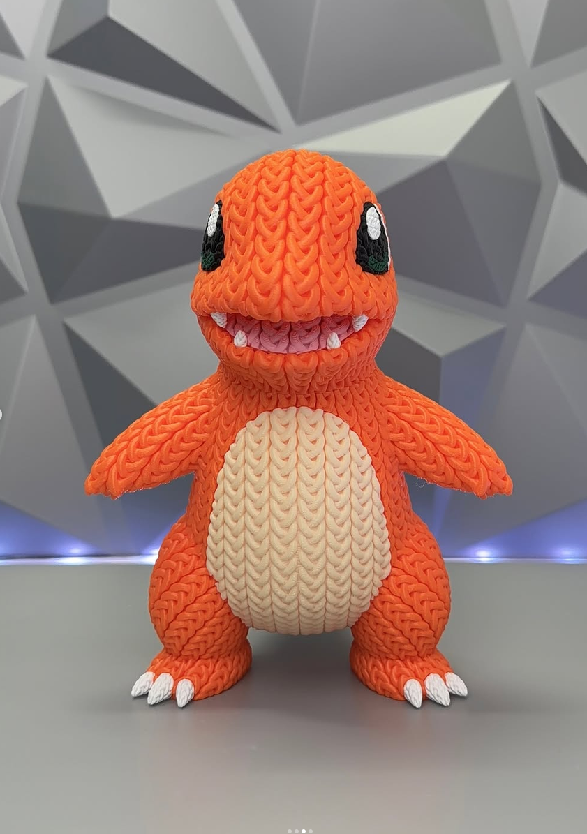 Charmander Knitted 3D Printed Figure