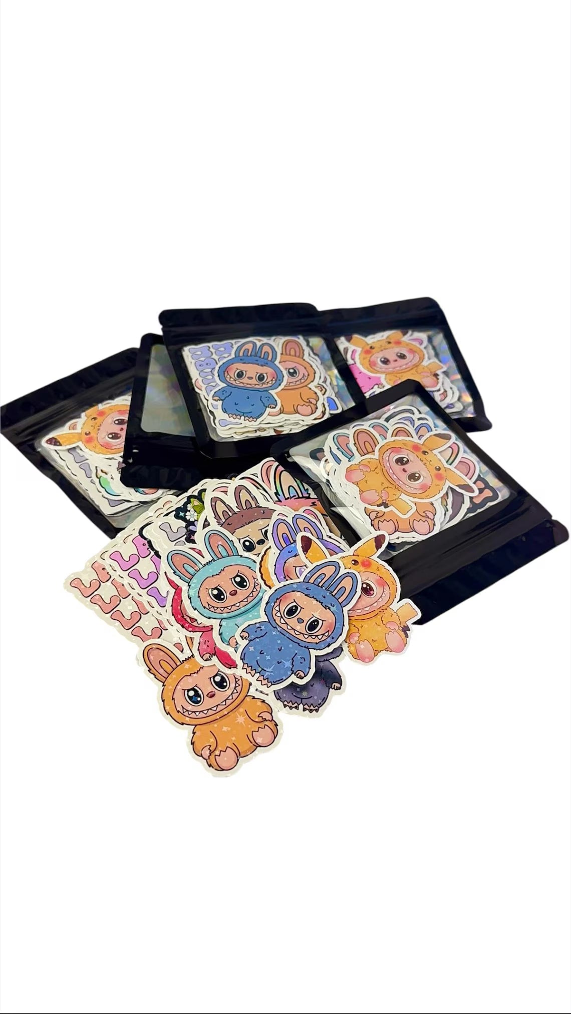Labubu Holographic Sticker Pack of 30