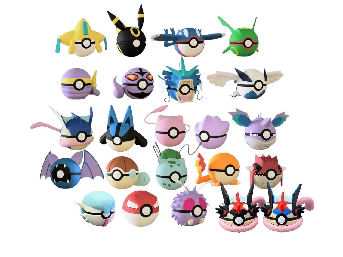 Pokemon Themed Pokeballs 3D Printed