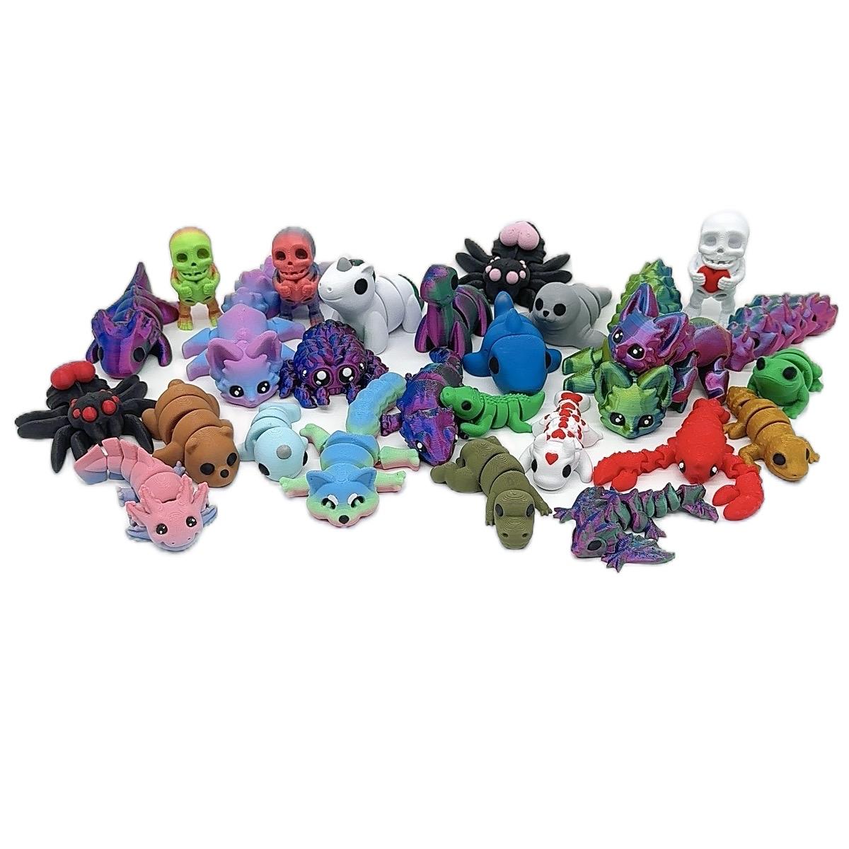 Mini Creature Figurines 3D Printed