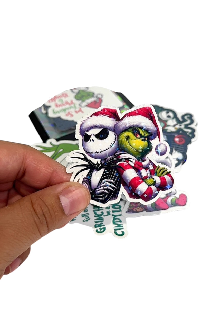 Jack & Grinchy Holographic Sticker Pack of 30