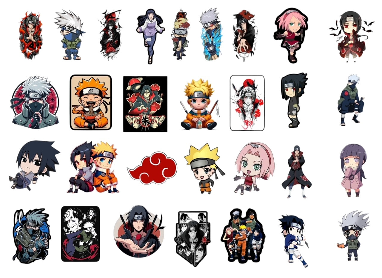 Naruto & Friends Holographic Sticker Pack of 30