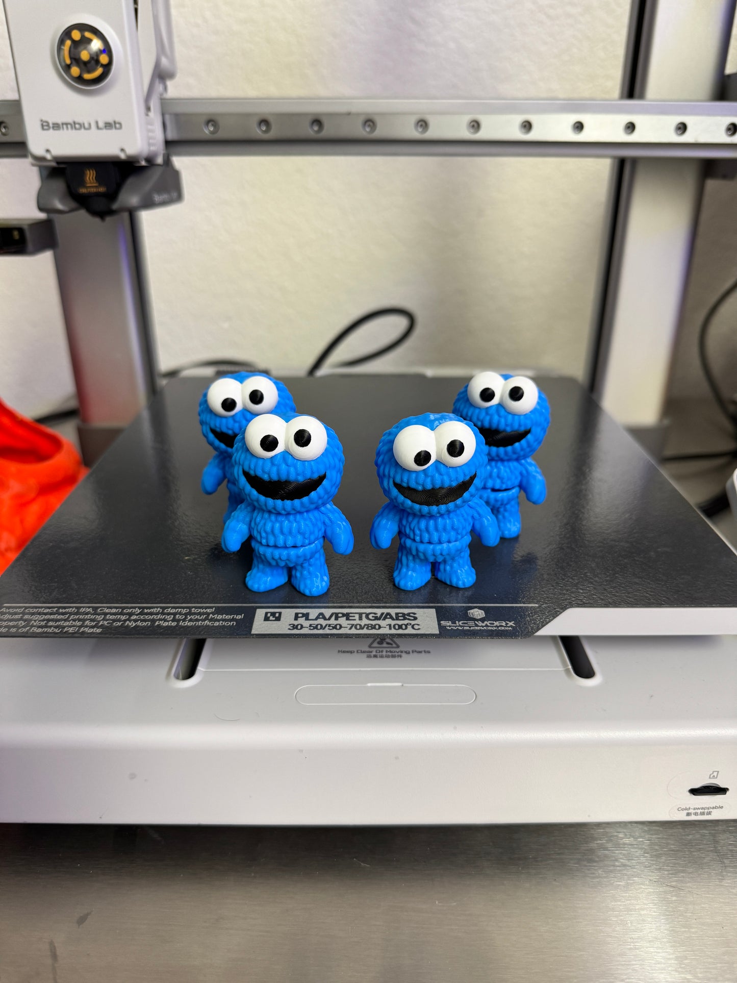 Cookie Monster Flexi Mini Figure 3D Printed