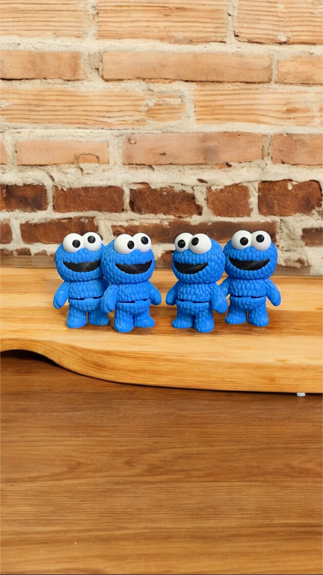 Cookie Monster Flexi Mini Figure 3D Printed