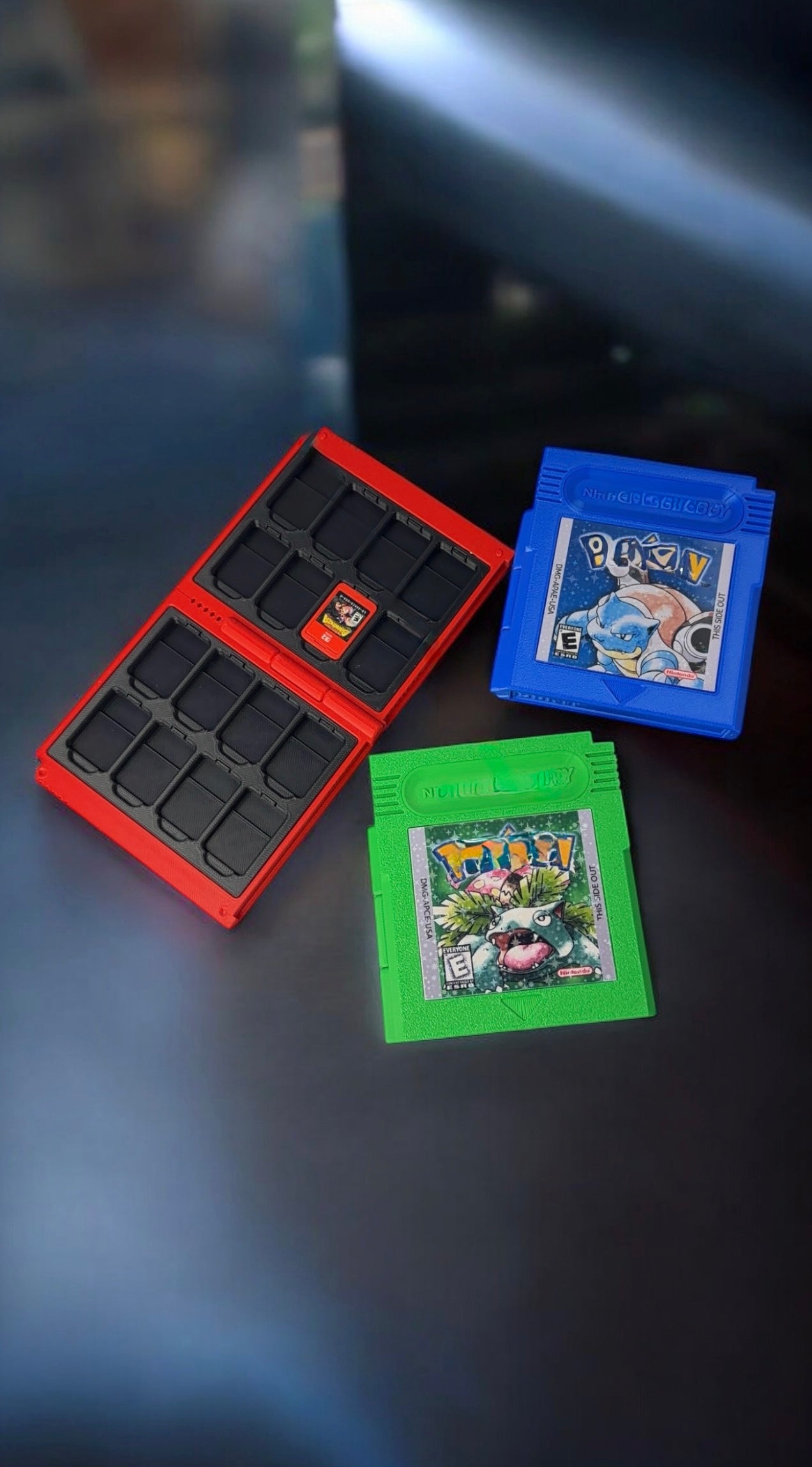 Pokemon Switch 1 and 2 Game Case -  Gameboy cartridge display Storage 3D Printed