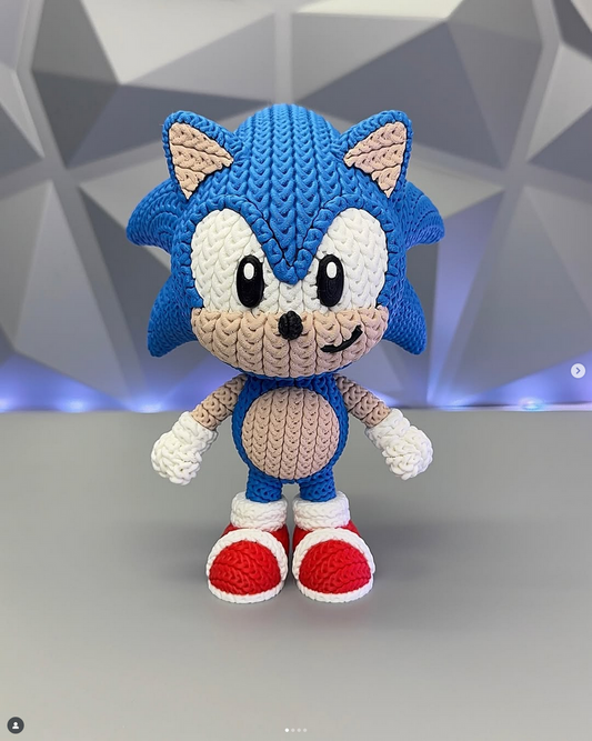 Sonic Knitted/Crochet 3D Printed Figure