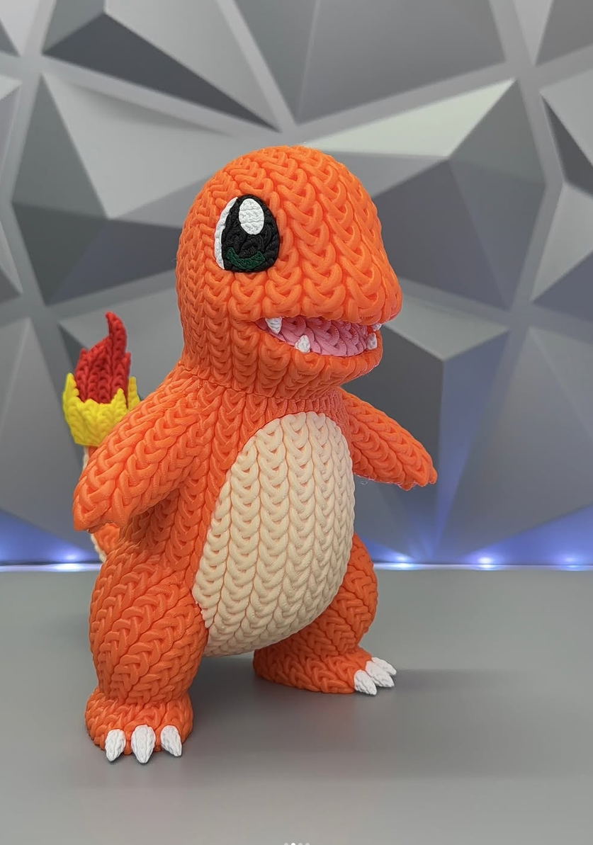 Charmander Knitted 3D Printed Figure
