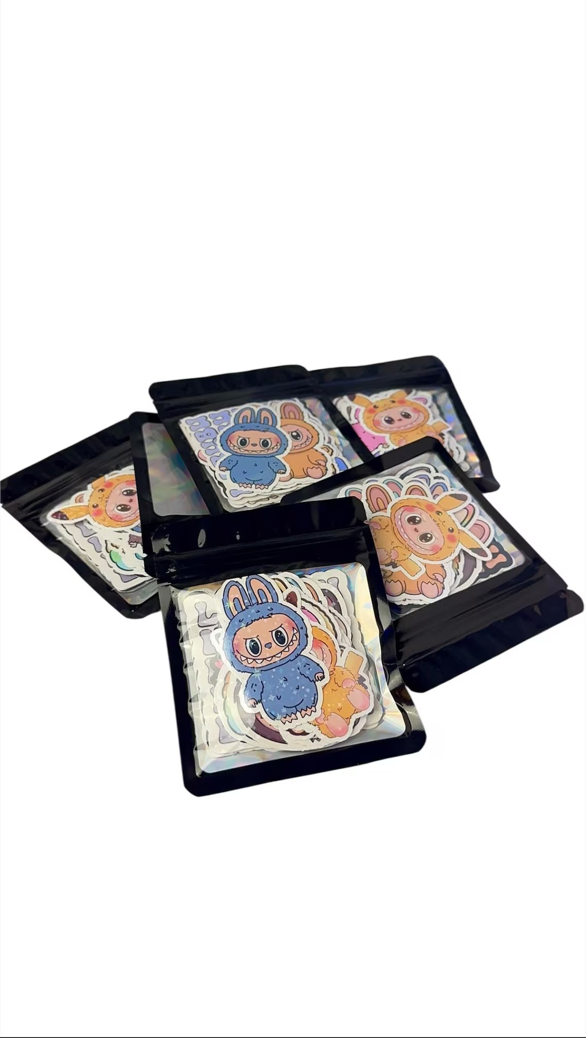 Labubu Holographic Sticker Pack of 30