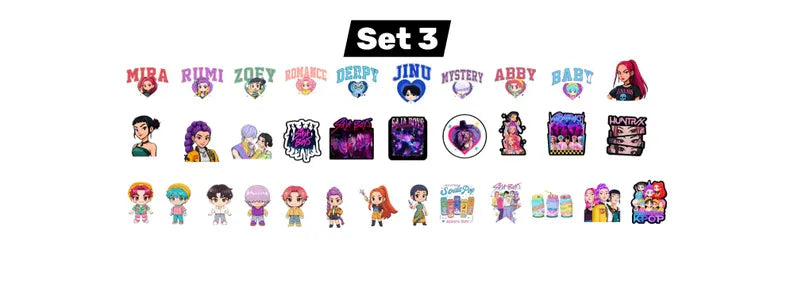 KPop Demon Hunters Holographic Sticker Pack of 30