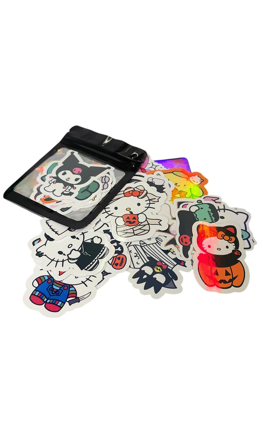 Hello-Kitty Holographic Halloween Sticker Pack of 30